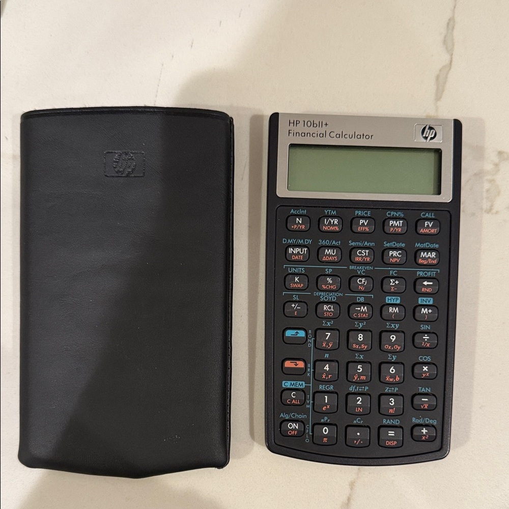 HP 10bII+ Financial Calculator - Black and Gray